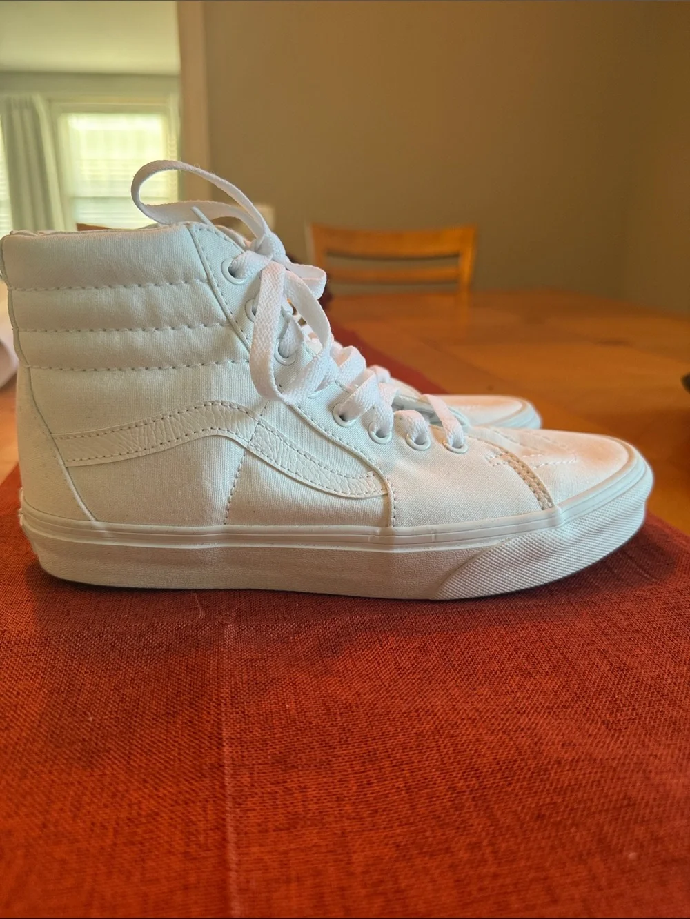 Vans White High-Top Canvas Sneakers